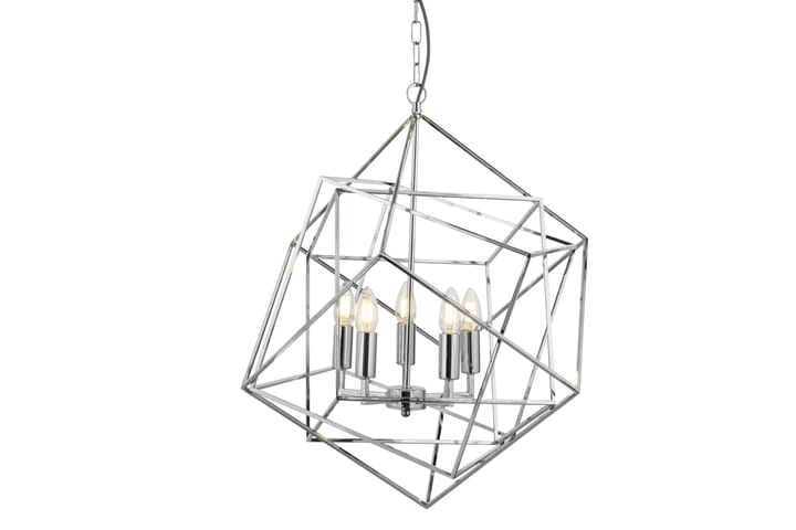 Riippuvalaisin Cube 5L Geometrinen Kromi - Searchlight - Olohuoneen valaisin - Riisipaperivalaisin - Lightbox - Tiffanylamppu - Verkkovalaisin - Kaarivalaisin - Kattovalaisin
 - Kattovalaisin makuuhuone - Riippuvalaisimet - Kattovalaisin keittiö - PH lamppu - Ikkunavalaisin riippuva