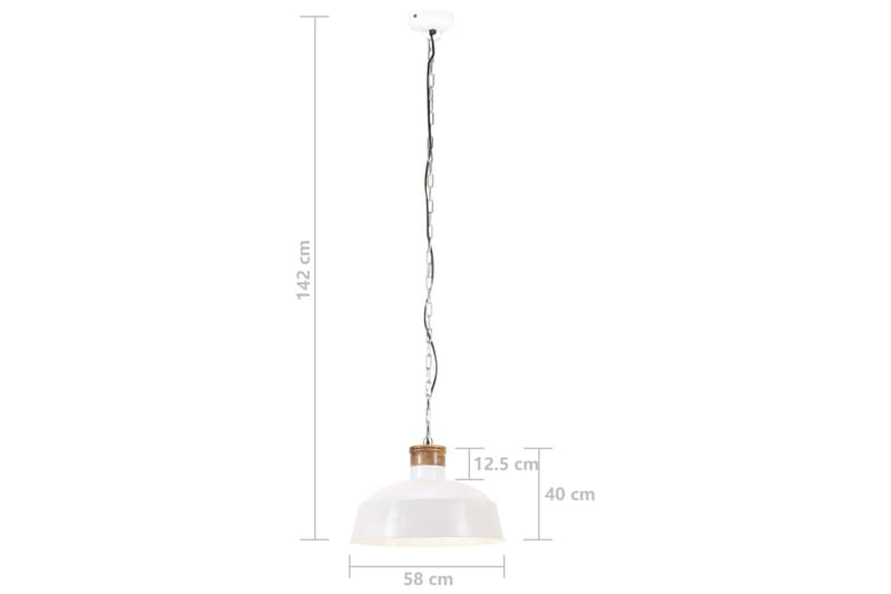 Riippuvalaisin Teollisuustyylinen 58 cm E27 - Valkoinen - Olohuoneen valaisin - Riisipaperivalaisin - Lightbox - Tiffanylamppu - Verkkovalaisin - Kattovalaisin makuuhuone - Kaarivalaisin - Kattovalaisin
 - Riippuvalaisimet - Kattovalaisin keittiö - PH lamppu - Ikkunavalaisin riippuva