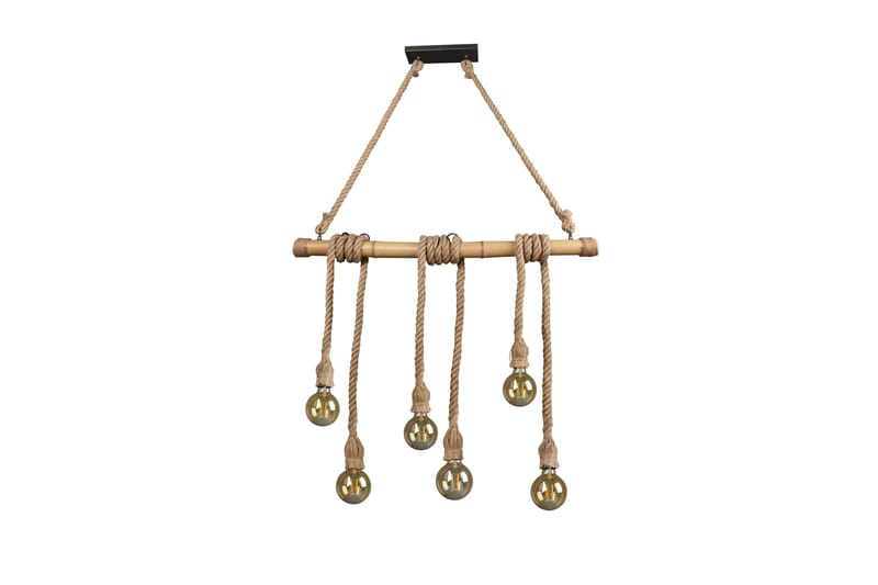 Riippuvalaisin Wilma 6xE27 Bambu/Sisal - TRIO - Valaistus - Sisävalaistus & lamput - Kattovalaisin