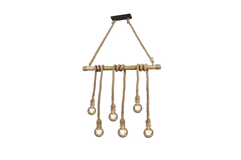 Riippuvalaisin Wilma 6xE27 Bambu/Sisal, TRIO