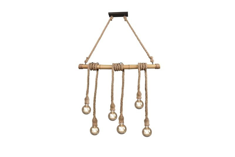 Riippuvalaisin Wilma 6xE27 Bambu/Sisal - TRIO - Valaistus - Sisävalaistus & lamput - Kattovalaisin