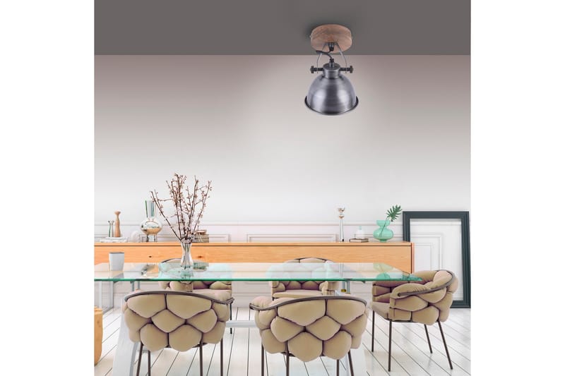 Seinä-/kattovalaisin Samia Rauta - Harmaa/Luonnonväri - Valaistus - Sisävalaistus & lamput - Kattovalaisin