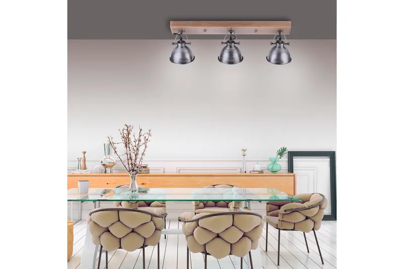 Seinä-/kattovalaisin Samia Rauta - Harmaa/Luonnonväri - Valaistus - Sisävalaistus & lamput - Kattovalaisin