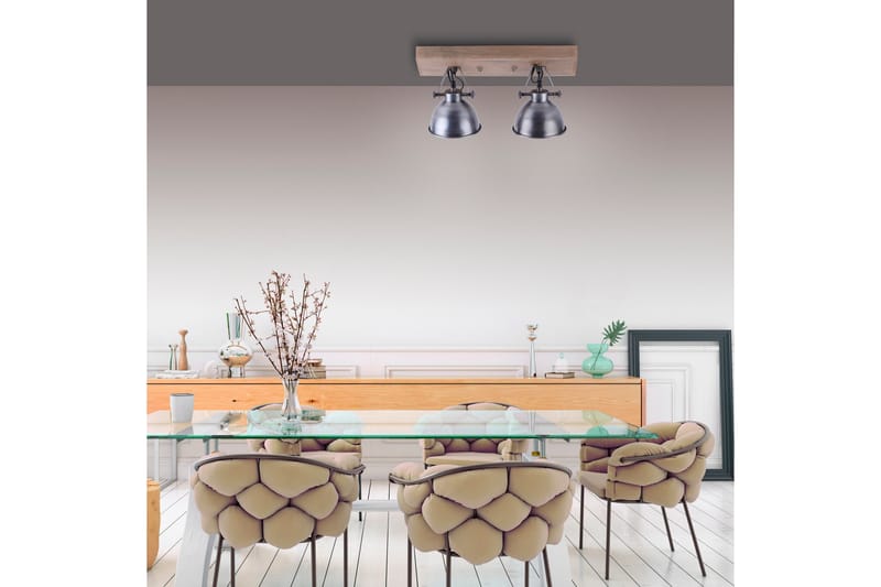 Seinä-/kattovalaisin Samia Rauta - Harmaa/Luonnonväri - Valaistus - Sisävalaistus & lamput - Kattovalaisin