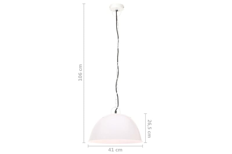 Teollistyylinen riippuvalaisin 25 W valkoinen 41 cm E27 - Valkoinen - Valaistus - Sisävalaistus & lamput - Kattovalaisin