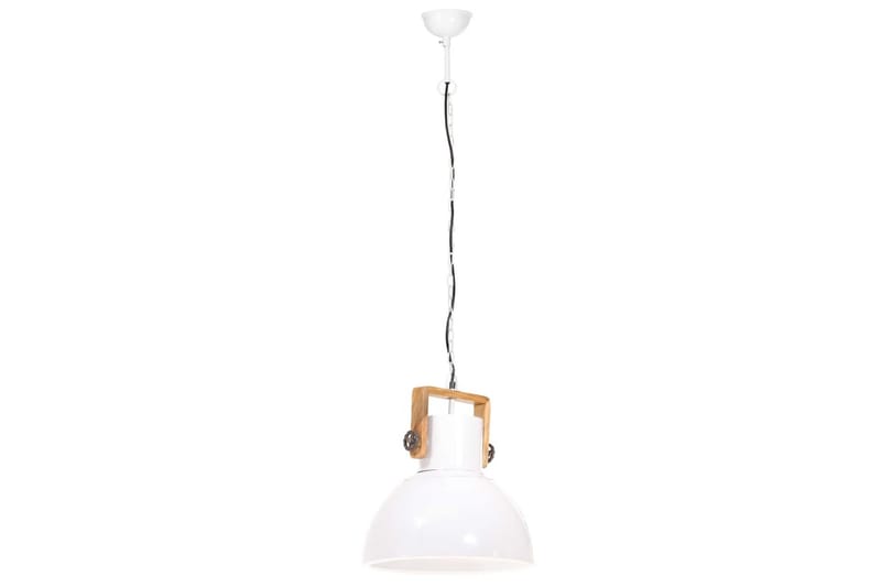 Teollistyylinen riippuvalaisin 25 W valkoinen pyöreä 40cm - Valkoinen - Valaistus - Sisävalaistus & lamput - Kattovalaisin