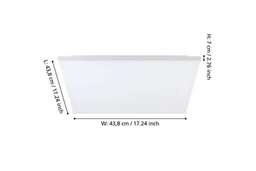 Kattovalaisin Eglo Trupiana Vit 437x437 mm - 437x437 mm - Valaistus - Sisävalaistus & lamput - Olohuoneen valaisin