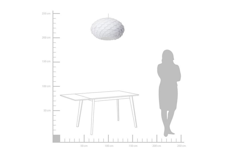 Kattovalaisin Erges 48 cm - Valkoinen - Valaistus - Sisävalaistus & lamput - Keittiövalaisin - Kattovalaisin keittiö