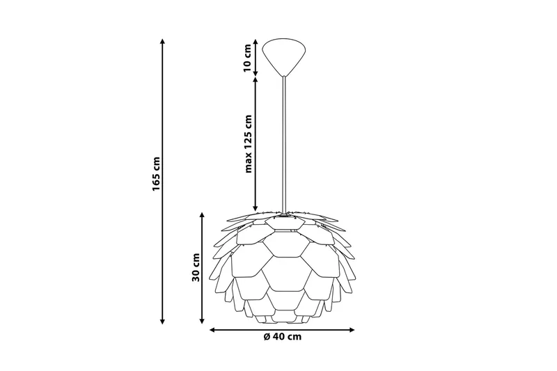Kattovalaisin Segre 40 cm - Musta - Valaistus - Sisävalaistus & lamput - Keittiövalaisin - Kattovalaisin keittiö