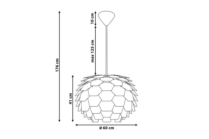 Kattovalaisin Segre 60 cm - Kupari - Valaistus - Sisävalaistus & lamput - Keittiövalaisin - Kattovalaisin keittiö
