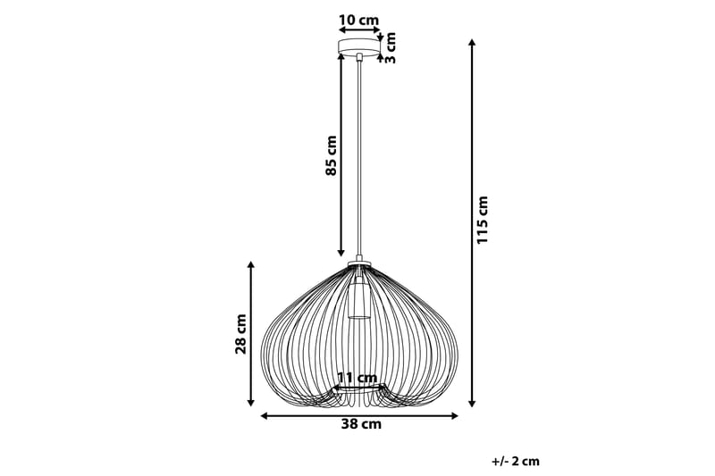 Kattovalaisin Tordino 38 cm - Musta - Olohuoneen valaisin - Riisipaperivalaisin - Lightbox - Tiffanylamppu - Verkkovalaisin - Kattovalaisin makuuhuone - Kaarivalaisin - Kattovalaisin
 - Riippuvalaisimet - Kattovalaisin keittiö - PH lamppu - Ikkunavalaisin riippuva