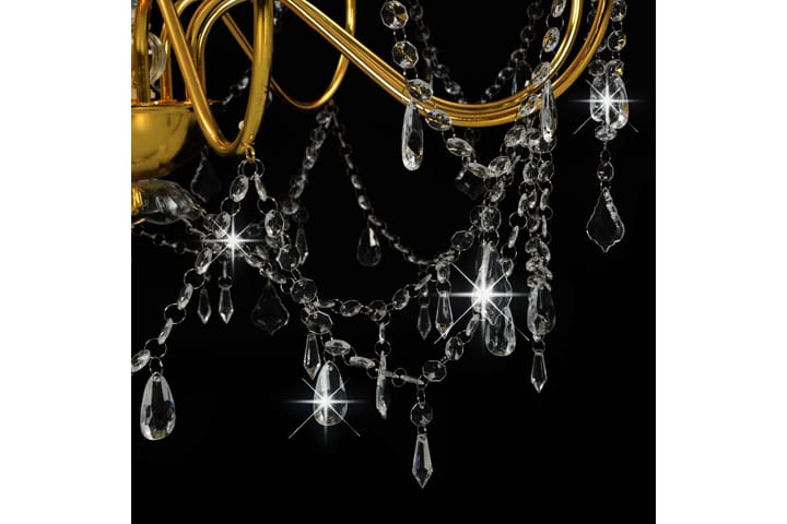 Kattokruunu helmillä kulta 8 x E14 polttimot - Kulta - Kattovalaisin
 - Lightbox - PH lamppu - Kristallikruunut & kattokruunut - Verkkovalaisin - Kaarivalaisin - Olohuoneen valaisin - Tiffanylamppu - Riisipaperivalaisin