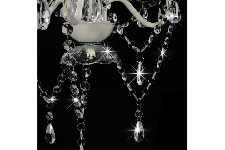 Kattokruunu helmillä valkoinen pyöreä 3 x E14 - Valkoinen - Olohuoneen valaisin - Riisipaperivalaisin - Lightbox - Kaarivalaisin - Tiffanylamppu - Kristallikruunut & kattokruunut - Kattovalaisin
 - Verkkovalaisin - PH lamppu