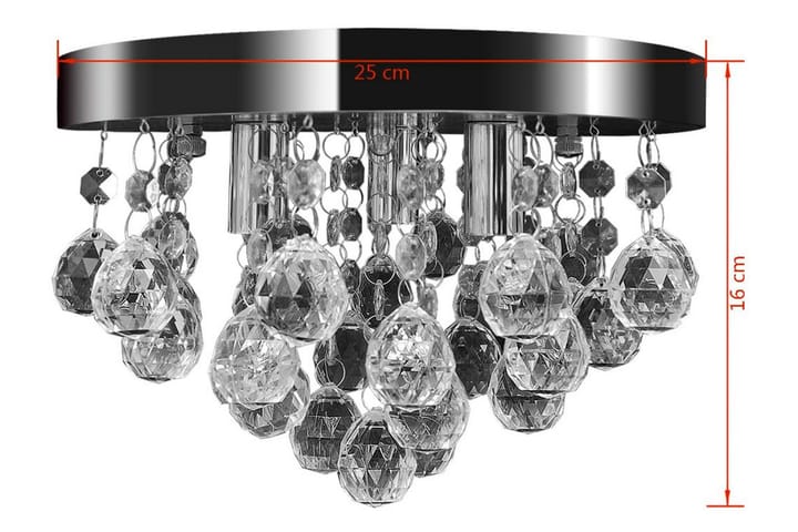 Kattovalaisin/-kruunu kristallit kromi - Läpinäkyvä - Kattovalaisin
 - Lightbox - PH lamppu - Kristallikruunut & kattokruunut - Verkkovalaisin - Kaarivalaisin - Olohuoneen valaisin - Tiffanylamppu - Riisipaperivalaisin