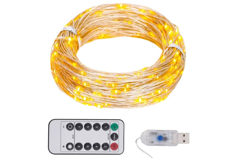 Mikro LED-keijuvalonauha 40 m 400 LEDiä lämmin 8-toiminen - Valkoinen - Valaistus - Sisävalaistus & lamput - Lasten valaisimet - Koristevalaistus lapset - Valosarja lapset