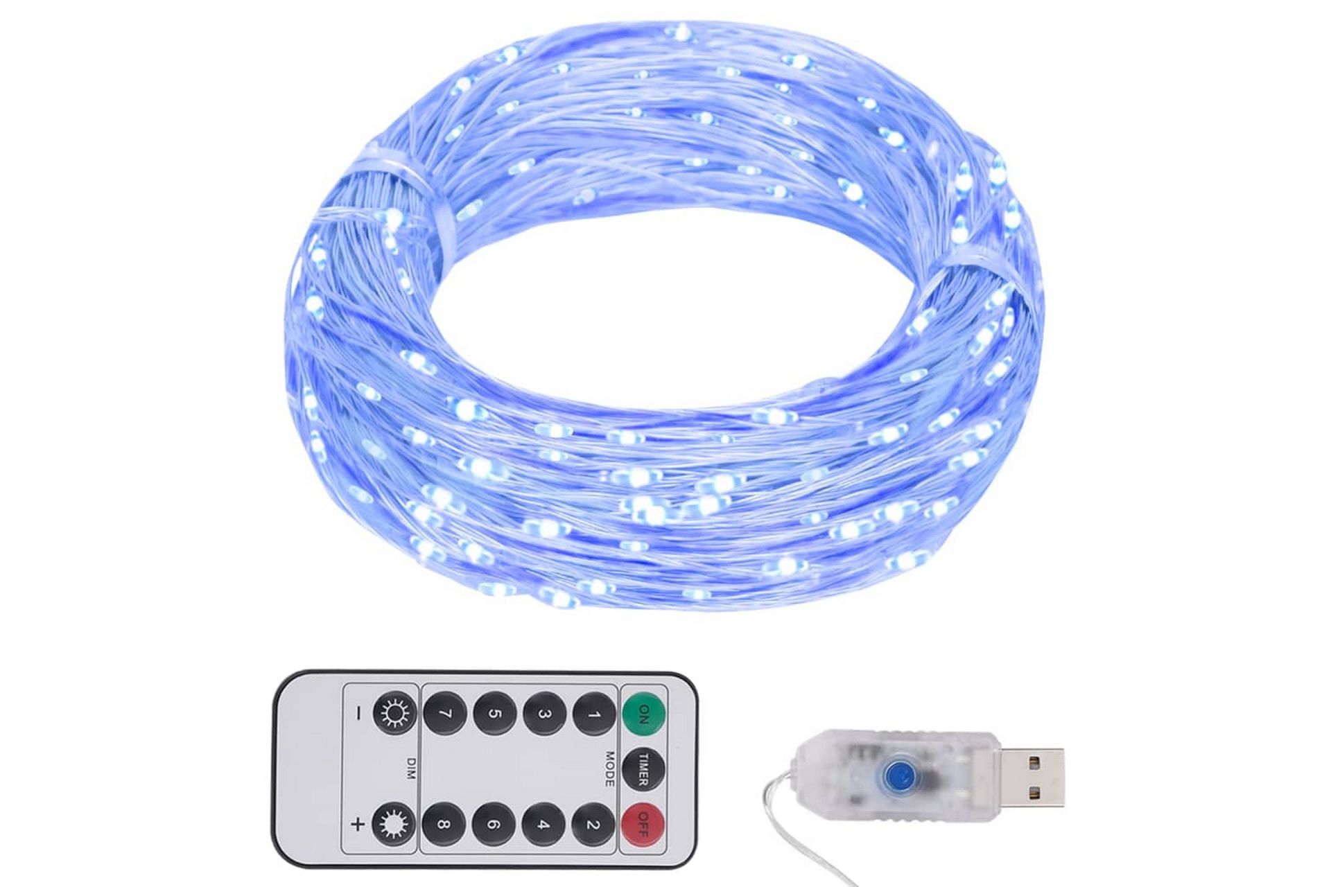 Mikro LED-keijuvalonauha 40m 400 LED-valoa 8-toiminen - Sininen - Valaistus - Sisävalaistus & lamput - Lasten valaisimet - Koristevalaistus lapset - Valosarja lapset