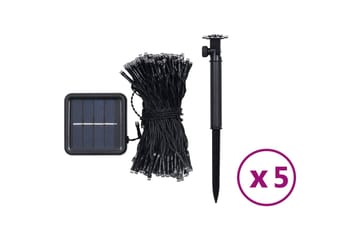 Aurinkoenergia keijuvalot 5kpl 5x200 LED kylmä sisä/ulko - Valaistus - Sisävalaistus & lamput - Lasten valaisimet - Koristevalaistus lapset - Valosarja lapset