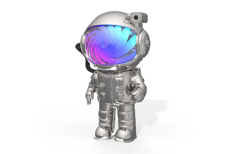 Lasten lamppu Mobility On Board Stellar Light Space Astronaut, Hopea