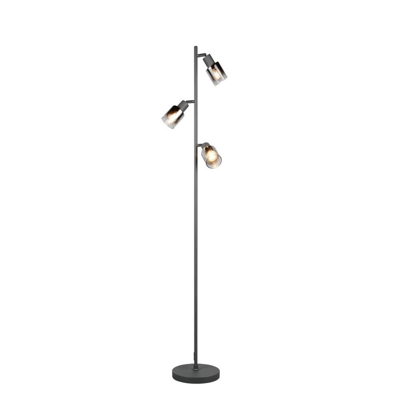 Golvlampa TRIO Cadiz Trio Lighting Black, Chrome - Valaistus - Sisävalaistus & lamput - Lattiavalaisin - 5-vartinen lattiavalaisin