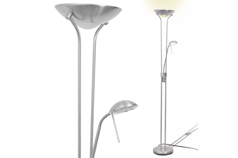 Himmennettävä LED Lattialamppu 23 W - Hopea - Valaistus - Sisävalaistus & lamput - Lattiavalaisin - 2-vartinen lattiavalaisin
