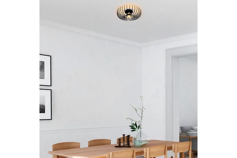 Kattovalaisin Subbersta Musta Halkaisija: 36 cm - Halkaisija: 36 cm - Valaistus - Sisävalaistus & lamput - Lattiavalaisin - 3-vartinen lattiavalaisin