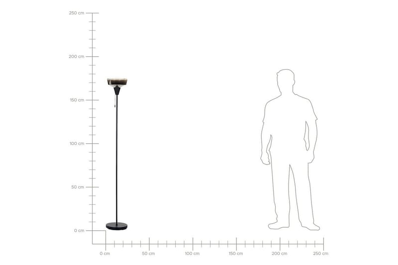 Krokve Lattiavalaisin 175 cm - Musta/Tummanruskea - Valaistus - Sisävalaistus & lamput - Lattiavalaisin - 3-vartinen lattiavalaisin