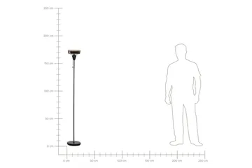 Krokve Lattiavalaisin 175 cm - Musta/Tummanruskea - Valaistus - Sisävalaistus & lamput - Lattiavalaisin - 5-vartinen lattiavalaisin