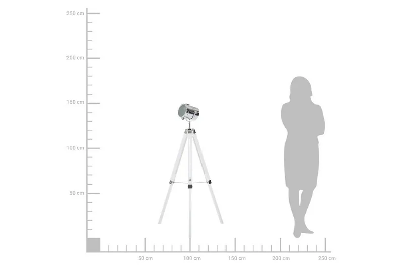 Lattiavalaisin Alzette 143 cm - Valkoinen - Valaistus - Sisävalaistus & lamput - Lattiavalaisin - 3-vartinen lattiavalaisin