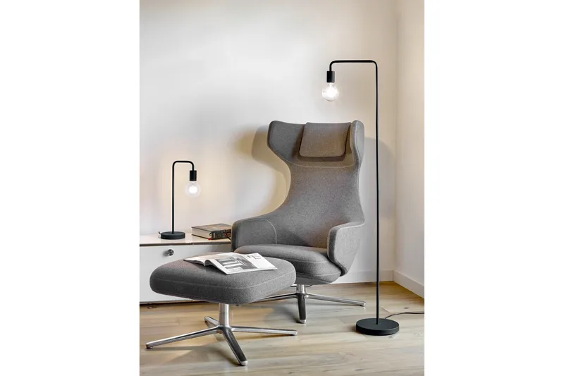 Lattiavalaisin Diallo E27 Mattamusta - TRIO - Valaistus - Sisävalaistus & lamput - Lattiavalaisin - 3-vartinen lattiavalaisin