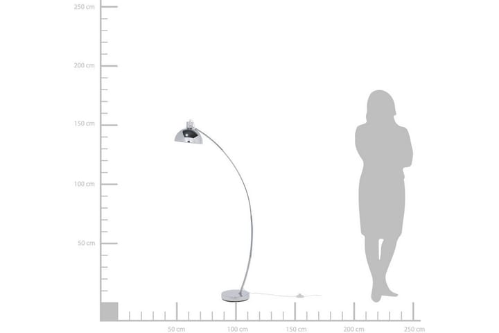 Lattiavalaisin Dintel 155 cm - Hopea - 5-vartinen lattiavalaisin - Lightbox - PH lamppu - Verkkovalaisin - 2-vartinen lattiavalaisin - Uplight lattiavalaisin - 3-vartinen lattiavalaisin - Kaarivalaisin - Olohuoneen valaisin - Tiffanylamppu - Riisipaperivalaisin - Lattiavalaisin
