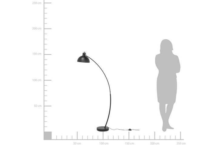 Lattiavalaisin Dintel 155 cm - Musta - Olohuoneen valaisin - Lightbox - Kaarivalaisin - 3-vartinen lattiavalaisin - Tiffanylamppu - Verkkovalaisin - 2-vartinen lattiavalaisin - Lattiavalaisin - PH lamppu - Riisipaperivalaisin - 5-vartinen lattiavalaisin - Uplight lattiavalaisin
