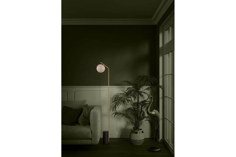 Lattiavalaisin Eglo Betulia Musta/Messinki Opaalivalkoinen - Valaistus - Sisävalaistus & lamput - Lattiavalaisin - 3-vartinen lattiavalaisin