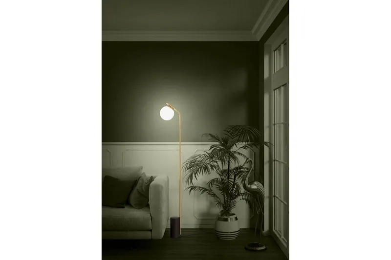 Lattiavalaisin Eglo Betulia Musta/Messinki Opaalivalkoinen - Valaistus - Sisävalaistus & lamput - Lattiavalaisin - 3-vartinen lattiavalaisin