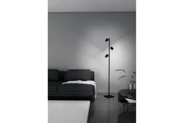 Lattiavalaisin Eglo Cartagena Musta/Puu 3 Lampulla - Valaistus - Sisävalaistus & lamput - Lattiavalaisin - 5-vartinen lattiavalaisin