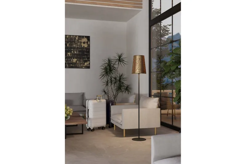 Lattiavalaisin Eglo Castuera Kulta Ruusunlehdillä - Valaistus - Sisävalaistus & lamput - Lattiavalaisin - 3-vartinen lattiavalaisin