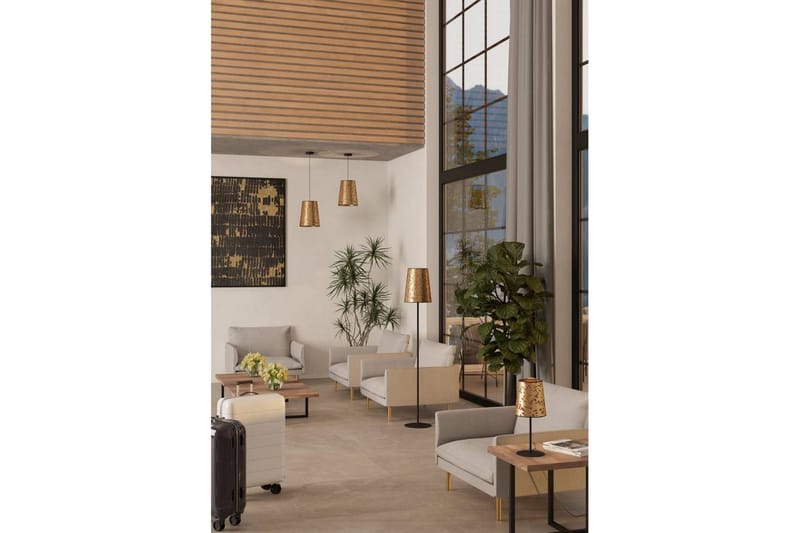 Lattiavalaisin Eglo Castuera Kulta Ruusunlehdillä - Valaistus - Sisävalaistus & lamput - Lattiavalaisin - 3-vartinen lattiavalaisin