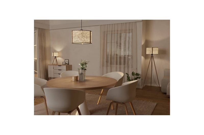 Lattiavalaisin Eglo Hontongas Ruskea - Valaistus - Sisävalaistus & lamput - Lattiavalaisin - 3-vartinen lattiavalaisin