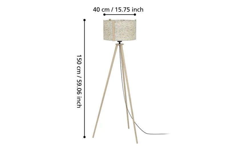 Lattiavalaisin Eglo Hontongas Ruskea - Valaistus - Sisävalaistus & lamput - Lattiavalaisin - 3-vartinen lattiavalaisin