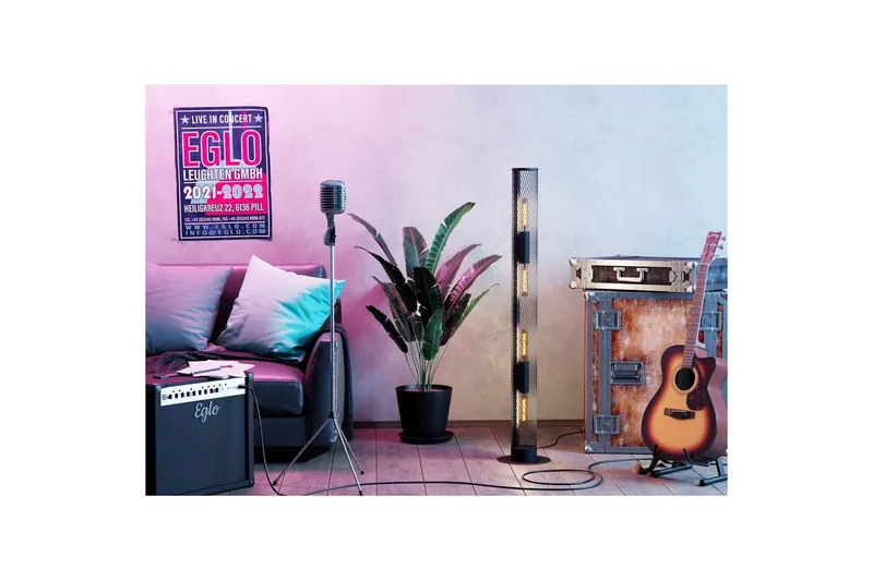 Lattiavalaisin Eglo Redcliffe 4 lampulla - Musta - Valaistus - Sisävalaistus & lamput - Lattiavalaisin - 3-vartinen lattiavalaisin