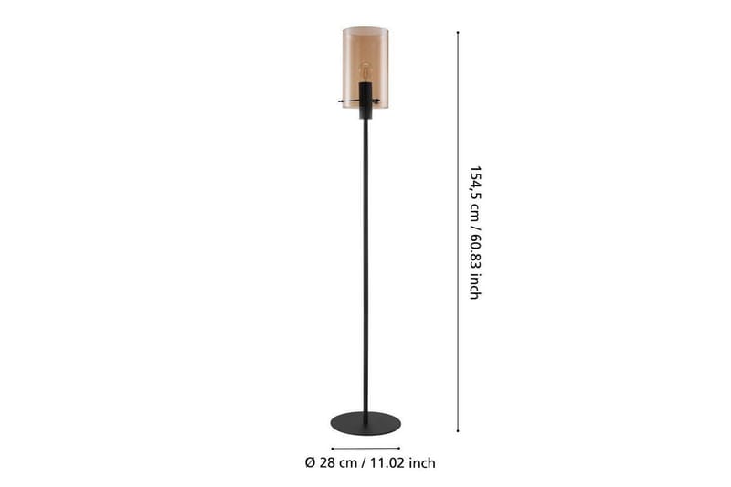 Lattiavalaisin Eglo Polverara Musta/Meripihka - Valaistus - Sisävalaistus & lamput - Lattiavalaisin - 3-vartinen lattiavalaisin