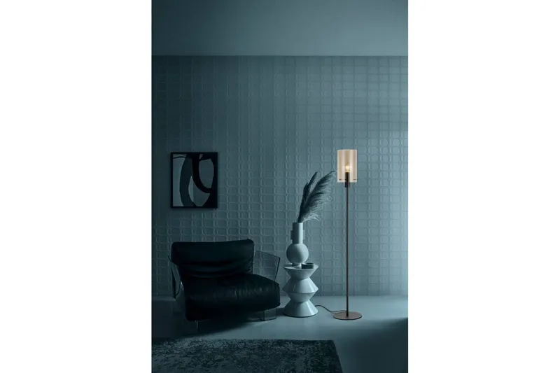 Lattiavalaisin Eglo Polverara Musta/Meripihka - Valaistus - Sisävalaistus & lamput - Lattiavalaisin - 3-vartinen lattiavalaisin