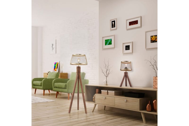 Lattiavalaisin Frederik - 46x145x46 cm - Valaistus - Sisävalaistus & lamput - Lattiavalaisin - 3-vartinen lattiavalaisin