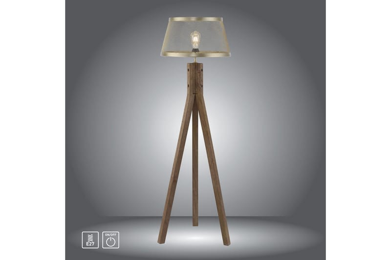 Lattiavalaisin Frederik - 46x145x46 cm - Valaistus - Sisävalaistus & lamput - Lattiavalaisin - 3-vartinen lattiavalaisin