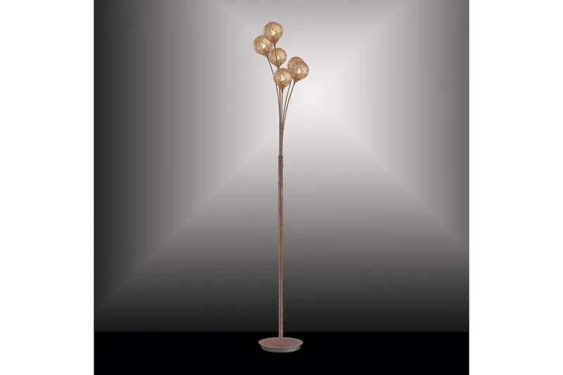 Lattiavalaisin Greta - Oranssi/Kupari - Valaistus - Sisävalaistus & lamput - Lattiavalaisin - 3-vartinen lattiavalaisin