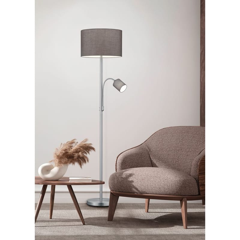 Lattiavalaisin Hotel - Harmaa - Valaistus - Sisävalaistus & lamput - Lattiavalaisin - 3-vartinen lattiavalaisin