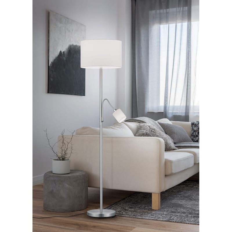 Lattiavalaisin Hotel - Valkoinen - Valaistus - Sisävalaistus & lamput - Lattiavalaisin - 3-vartinen lattiavalaisin