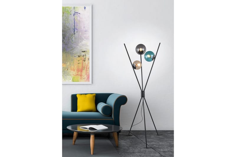 Lattiavalaisin Lance - Mattamusta - Valaistus - Sisävalaistus & lamput - Lattiavalaisin - 3-vartinen lattiavalaisin