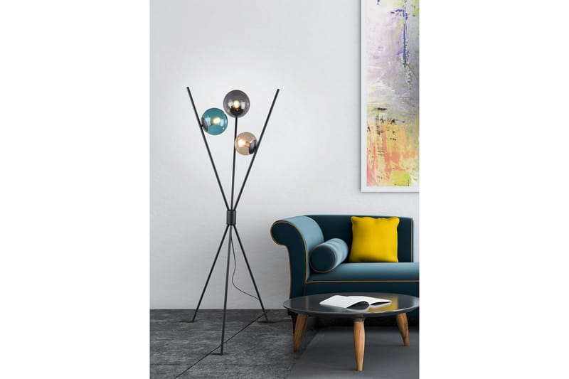 Lattiavalaisin Lance - Mattamusta - Valaistus - Sisävalaistus & lamput - Lattiavalaisin - 3-vartinen lattiavalaisin