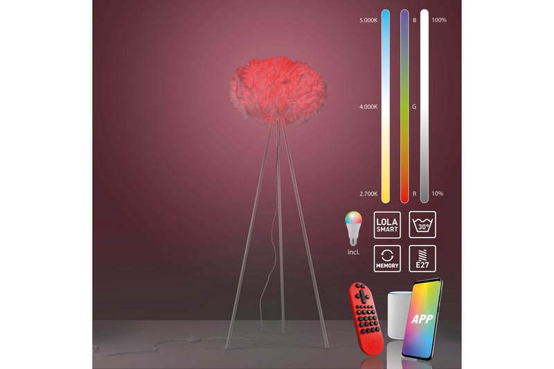 Lattiavalaisin Lolasmart Naomi - 47x140x47 cm - Valaistus - Sisävalaistus & lamput - Lattiavalaisin - 3-vartinen lattiavalaisin