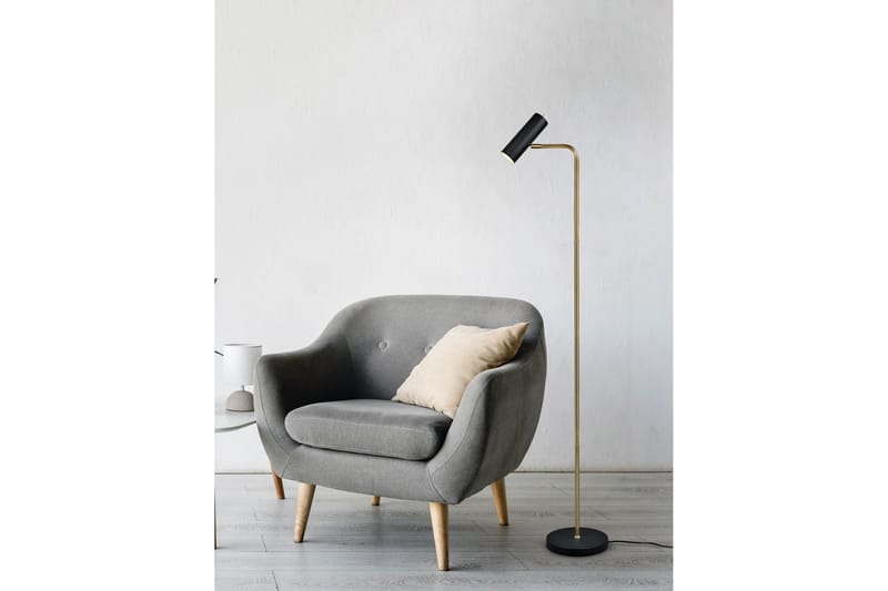 Lattiavalaisin Marley GU10 Mattamessinki/Mattamusta - TRIO - Valaistus - Sisävalaistus & lamput - Lattiavalaisin - 2-vartinen lattiavalaisin